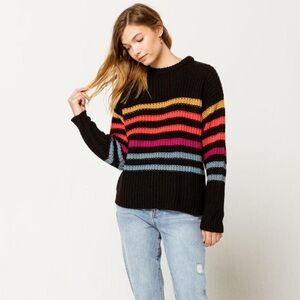 VOLCOM - Move on up Sweater *Striped. XS (0-2) oversized. pit to pit is 20"